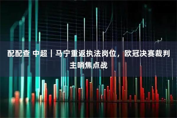 配配查 中超｜马宁重返执法岗位，欧冠决赛裁判主哨焦点战